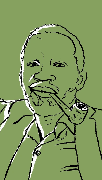 Ritratto illustrato di Sembène Ousmane